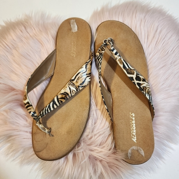 Aerosoles animal print Flat sandals size 9 - Picture 8 of 10
